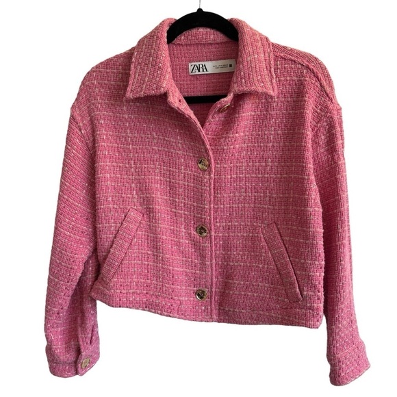 Zara Textured Sequin Overshirt, Size M - Picture 6 of 15